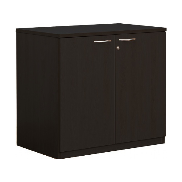 Next Day Eclipse Black Desk High Cupboards