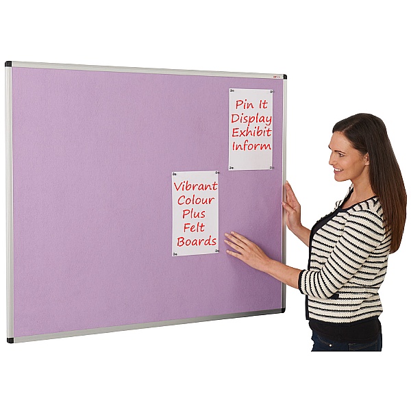 Colour Plus Aluminium Framed Felt Noticeboards