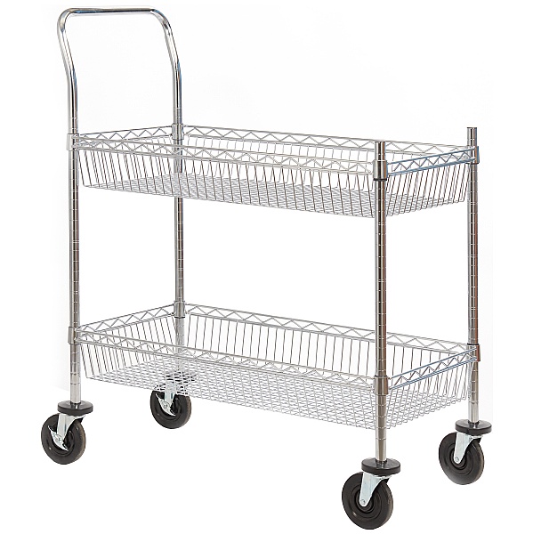 Chrome Plated Wire Tray Trolley