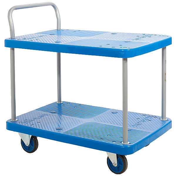 Proplaz Blue 2 Shelf Trolley