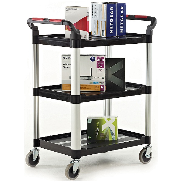 Proplaz Black 3 Shelf Trolley