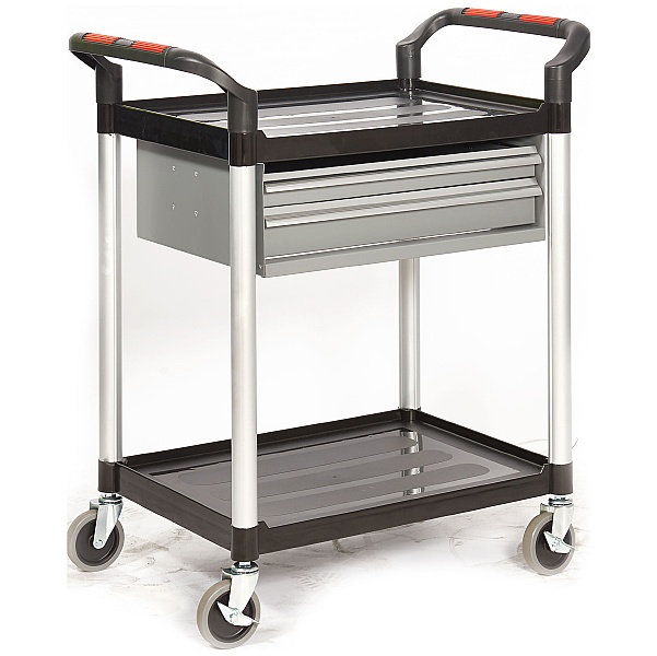 Proplaz 2 Shelf Trolley With Drawers