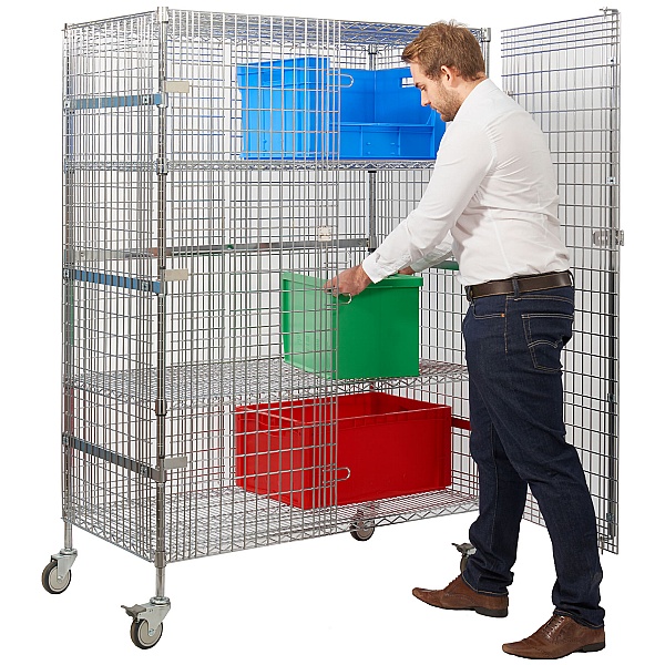 Chrome Wire Security Trolley