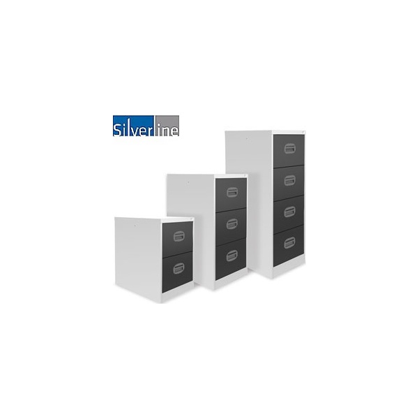 Silverline Two Tone Kontrax Filing Cabinets