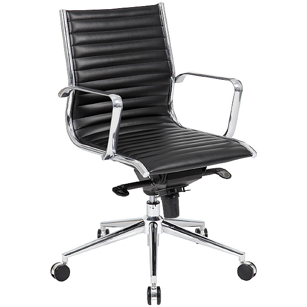 Abbey Medium Back Designer Leather Office Chair