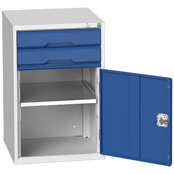 Bott Verso Drawer Cabinets - 525mm Wide x 800mm High - 2 Drawers With Cupboard