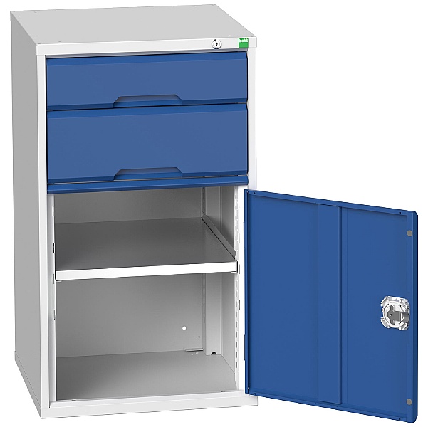 Bott Verso Drawer Cabinets - 525mm Wide x 900mm High - 2 Drawers With Cupboard