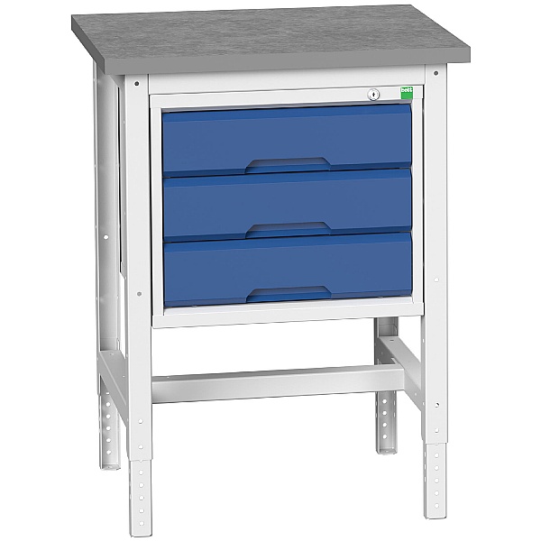 Bott Verso Benches - Height Adjustable Workstand With 3 Drawers