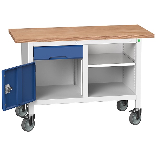 Bott Verso Mobile Storage Benches - 1250mm With Cupboard & Drawer