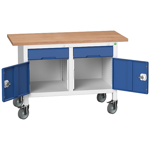 Bott Verso Mobile Storage Benches - 1250mm With 2 Cupboards & Drawers