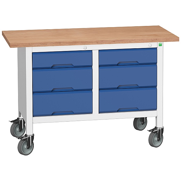 Bott Verso Mobile Storage Benches - 1250mm With 6 Drawers