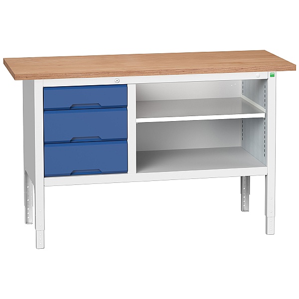Bott Verso Storage Benches - 1500mm With 3 Drawers