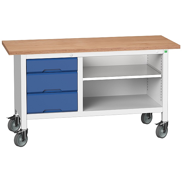 Bott Verso Mobile Storage Benches - 1500mm With 3 Drawers