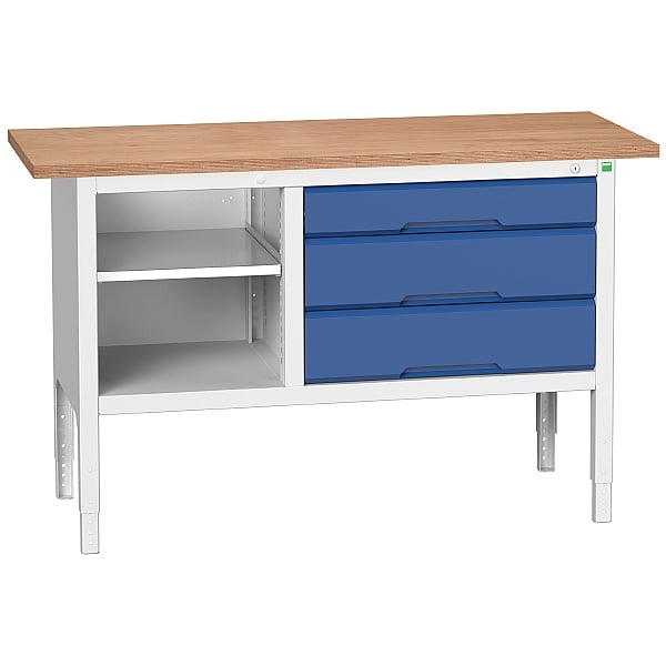 Bott Verso Storage Benches - 1500mm With 3 Wide Drawers