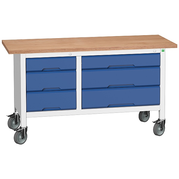 Bott Verso Mobile Storage Benches - 1500mm With 6 Drawers