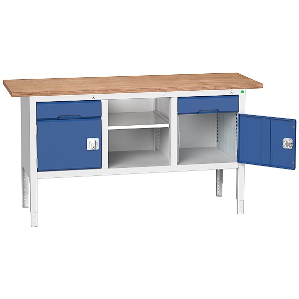 Bott Verso Storage Benches - 1750mm With 2 Cupboard & 2 Drawers