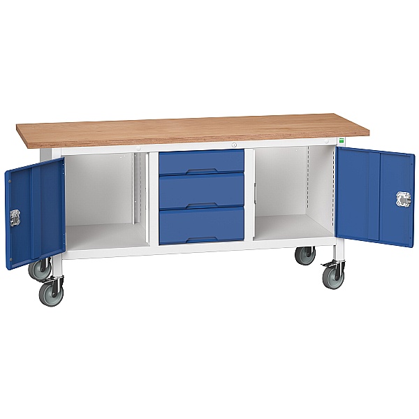 Bott Verso Mobile Storage Benches - 1750mm With 2 Cupboards & 3 Drawers