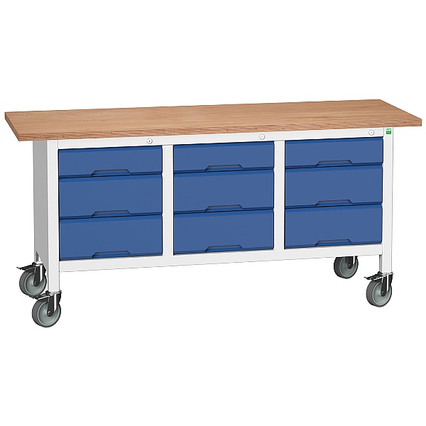 Bott Verso Mobile Storage Benches - 1750mm With 9 Drawers