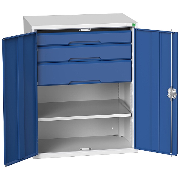 Bott Verso Kitted Cupboard 800W 1 Shelf and 3 Drawers