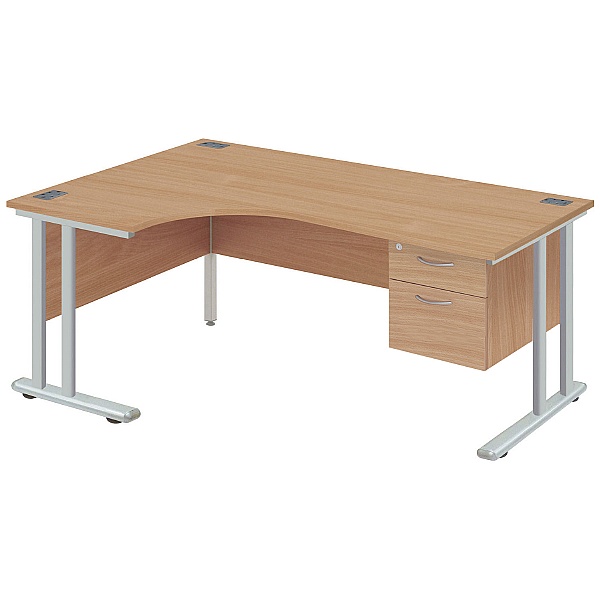 NEXT DAY Commerce II Deluxe Ergonomic Desks + Fixe