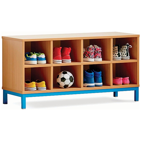 Cloakroom Storage Bench With 8 Open Compartments