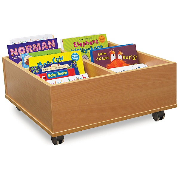 4 Bay Kinderbox Book Storage With Castors