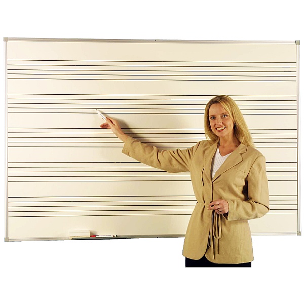 Province Dry Wipe Magnetic Whiteboard With Music Staves