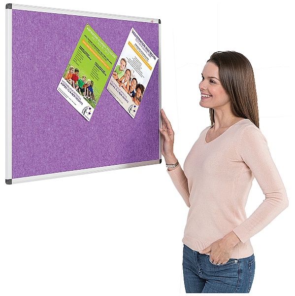 Eco-Colour Aluminium Framed Resist-A-Flame Noticeboards