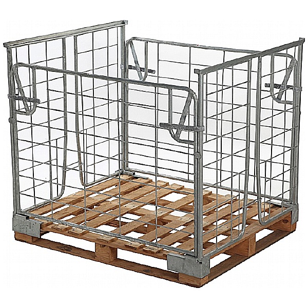 Galvanised Stackable Retention Units With 2 Removable Gates