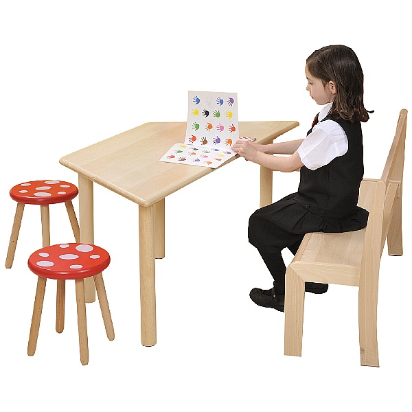 Trapezoid Classroom Writing Table