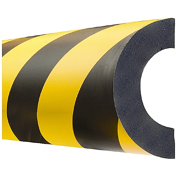 TRAFFIC-LINE Yellow/Black Adhesive Impact Protection For Pipes - 1 Metre