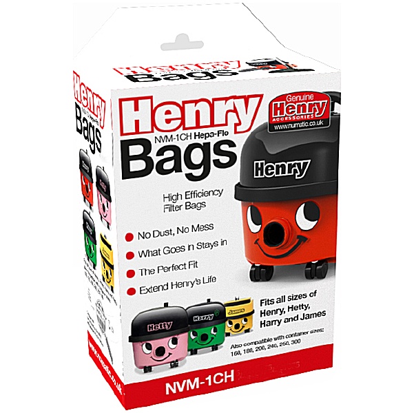 Numatic Henry Hepaflo Dust Bags - Pack of 80 Bags