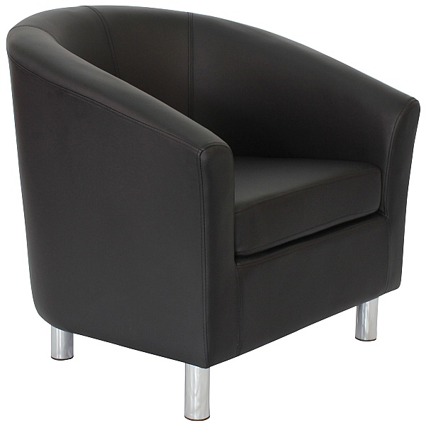 Collage Vinyl Tub Chairs With Metal Legs Reception Seating