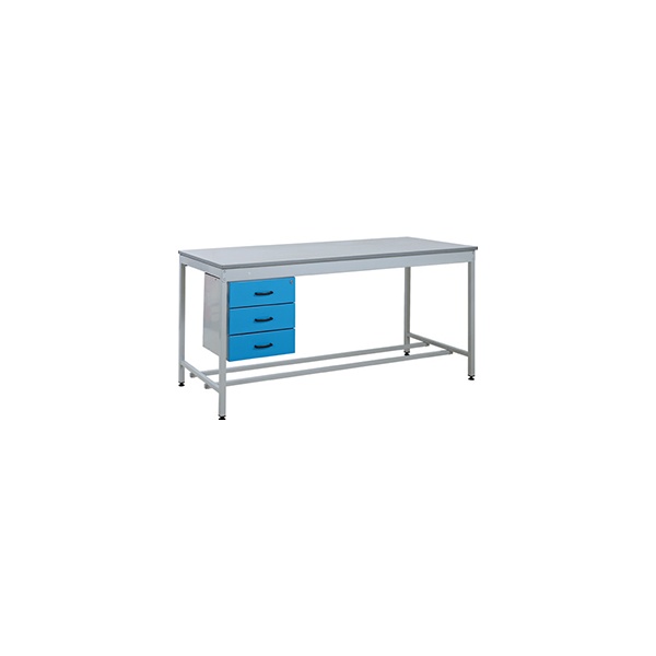 Taurus Utility Workbench With Three Drawer Pedestal