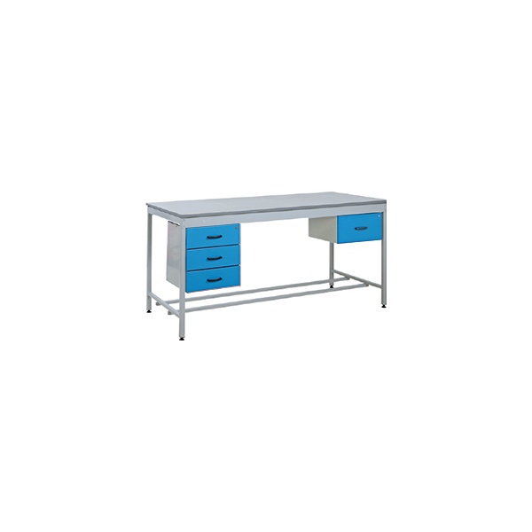 Taurus Utility Workbench With Single Drawer And Three Drawer Pedestals