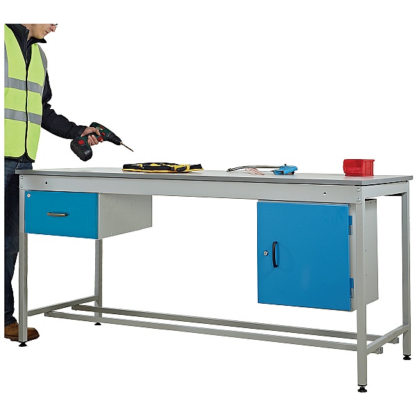 Taurus Utility Workbench With Fixed Cupboard And Drawer