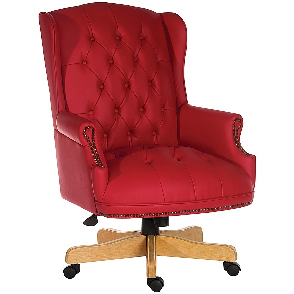 Chairman Red Traditional Manager Chair