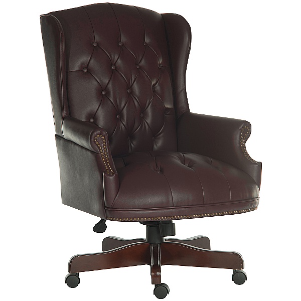 Chairman Burgundy Traditional Manager Chair