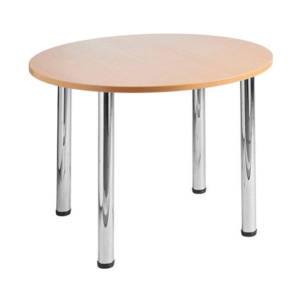 NEXT DAY Unite II Round Chrome Tubular Leg Tables