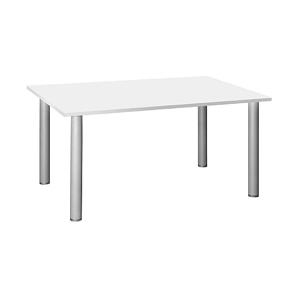 Commerce II White Rectangular Meeting Tables