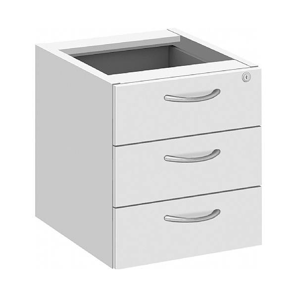 Commerce II White Fixed Pedestals