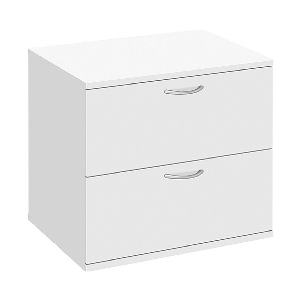 Commerce II White Desk High Side Filer