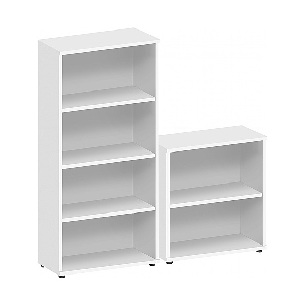 Commerce II White Office Bookcases