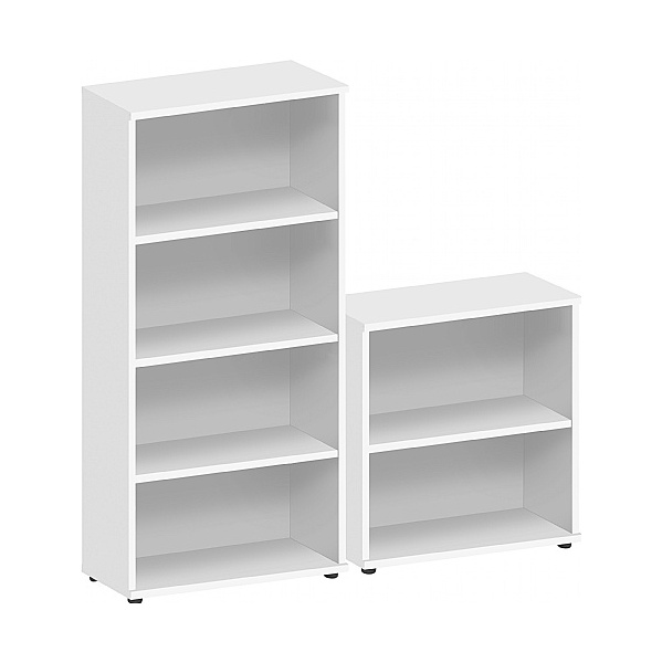 Commerce II White Office Bookcases