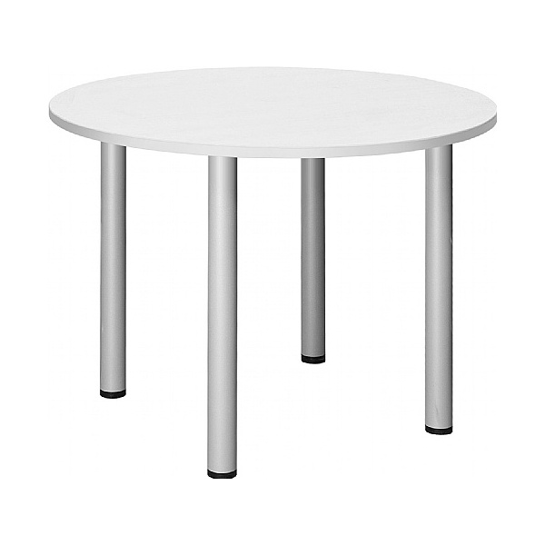 Commerce II White Round Meeting Tables