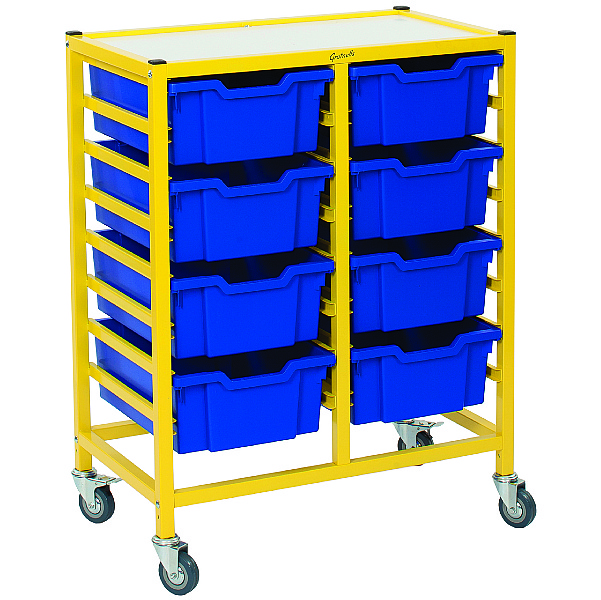 Gratnells Dynamis Collection Deep Tray 2 Column Storage Trolley