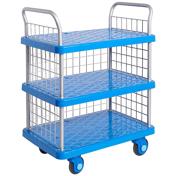 Proplaz Super Silent Three Tier Trolley with Mesh Side & Ends