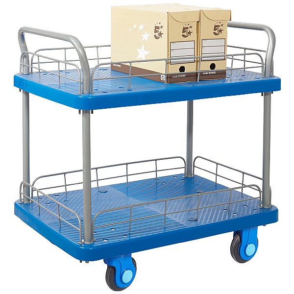 Proplaz Super Silent Two Tier Trolley with Wire Surround