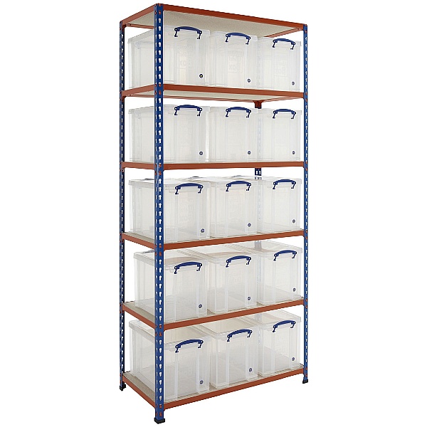 BiG340 Shelving Bay With 15 x 24 Litre Really Useful Boxes