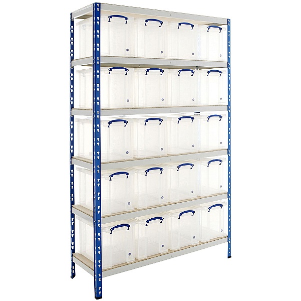 BiG340 Shelving Bay With 20 x 24 Litre Really Useful Boxes Archive